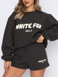 Luna White Fox Shorts Sweater Set