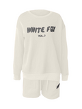 Luna White Fox Shorts Sweater Set