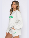 Luna White Fox Shorts Sweater Set