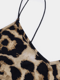 Luna Suspender Sleeveless V-neck Animal Print Dress