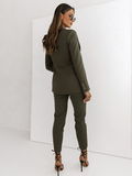 Luna Double-Breasted Solid Colour Blazer