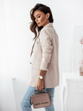 Luna Double-Breasted Solid Colour Blazer