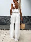 Luna Loose Suspender Sleeveless Pocket Jumpsuit