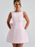 Luna Pearl Bow A-line Dress