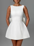 Luna Pearl Bow A-line Dress