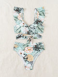 Luna Lace Print Cross Tie Bikini