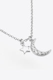 Luna Star and Moon Sterling Silver Pendant Necklace