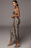 Luna Animal Print Maxi Dress