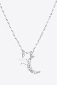 Luna Star and Moon Sterling Silver Pendant Necklace