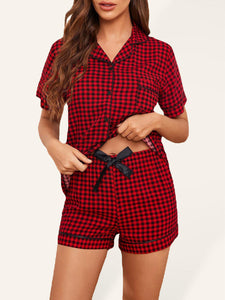 Luna Women's Plaid Pyjamas Set