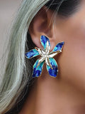 Luna Alloy Flower Earring