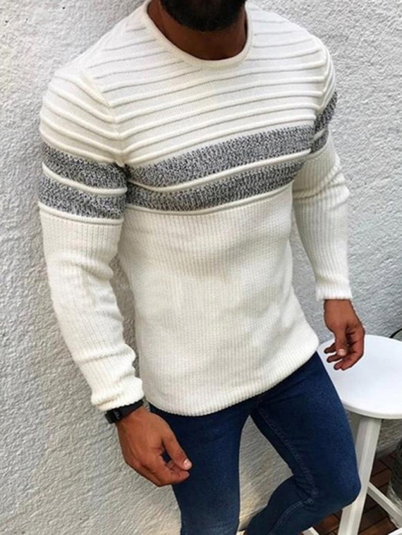 Luna Men's Stripe Trim Sweater