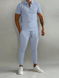 Luna Men's Polo Shirt Trousers Set