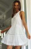 Luna White Loose Midi Dress