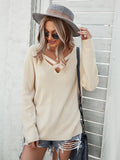 Luna V Neck Cross Sweater