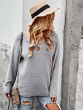 Luna V Neck Cross Sweater