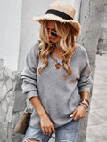 Luna V Neck Cross Sweater