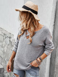 Luna V Neck Cross Sweater