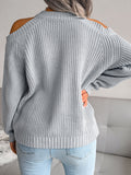 Luna Bleu Cold Shoulder Knit Sweater