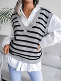 Luna Women's Striped Chic Vest