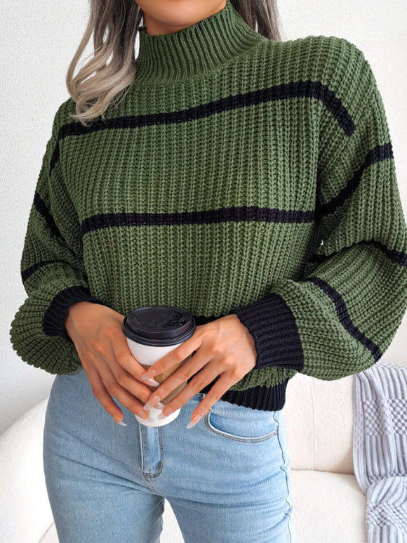 Luna Casual Stripe Knit Sweater