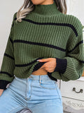 Luna Casual Stripe Knit Sweater