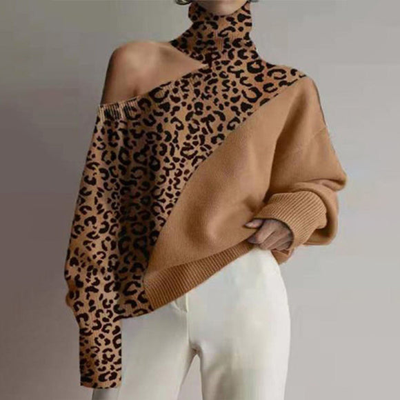 Luna Leopard Print Women's Sweater