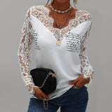 Luna Letter Lace Sleeve Top