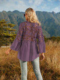 Luna Embroidered Sleeve Blouse