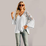 Luna Embroidered Sleeve Blouse