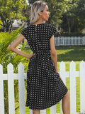 Luna Polka Midi Dress