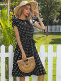 Luna Polka Midi Dress