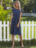 Luna Polka Midi Dress