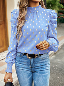 Luna Gold Dot Print Blouse