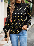 Luna Gold Dot Print Blouse