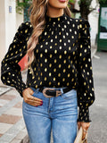 Luna Gold Dot Print Blouse