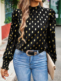 Luna Gold Dot Print Blouse