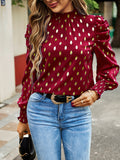 Luna Gold Dot Print Blouse