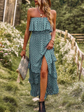 Luna Maxi Off the Shoulder Polka Dot Dress