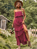 Luna Maxi Off the Shoulder Polka Dot Dress