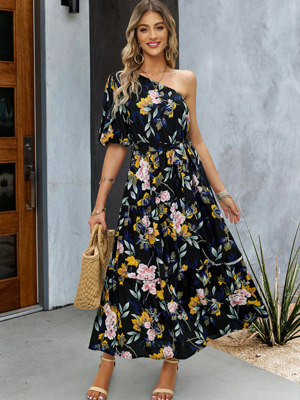chinese dress ladies Luna Ete One Shoulder Dress – Lunablue Girl