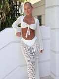 Luna Tassel Crochet Cover Up Set