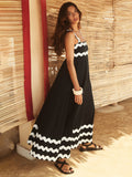 Luna Wavy Edge Maxi Dress