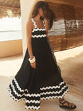 Luna Wavy Edge Maxi Dress